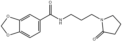 N-[3-(2-oxopyrrolidin-1-yl)propyl]-1,3-benzodioxole-5-carboxamide 구조식 이미지