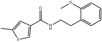 N-[2-(2-methoxyphenyl)ethyl]-5-methylthiophene-3-carboxamide 구조식 이미지