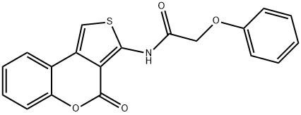 N-(4-oxothieno[3,4-c]chromen-3-yl)-2-phenoxyacetamide 구조식 이미지