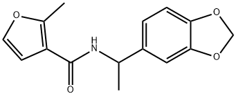 N-[1-(1,3-benzodioxol-5-yl)ethyl]-2-methylfuran-3-carboxamide Structure