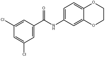 3,5-dichloro-N-(2,3-dihydro-1,4-benzodioxin-6-yl)benzamide Structure