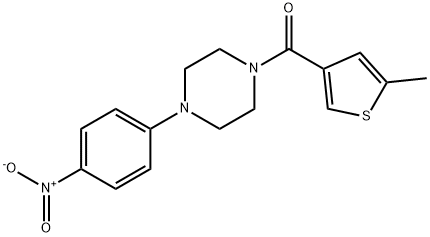 (5-methylthiophen-3-yl)-[4-(4-nitrophenyl)piperazin-1-yl]methanone 구조식 이미지