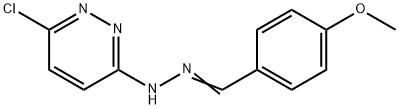 6-chloro-N-[(E)-(4-methoxyphenyl)methylideneamino]pyridazin-3-amine 구조식 이미지