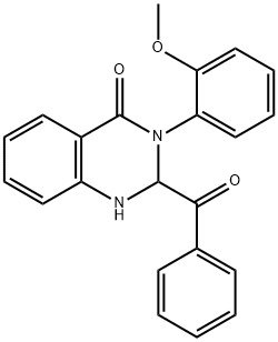 2-benzoyl-3-(2-methoxyphenyl)-1,2-dihydroquinazolin-4-one 구조식 이미지