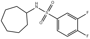 N-cycloheptyl-3,4-difluorobenzenesulfonamide Structure