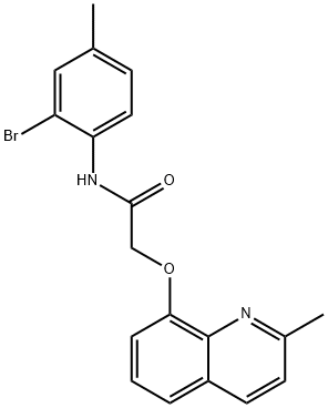 N-(2-bromo-4-methylphenyl)-2-(2-methylquinolin-8-yl)oxyacetamide 구조식 이미지