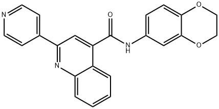 N-(2,3-dihydro-1,4-benzodioxin-6-yl)-2-pyridin-4-ylquinoline-4-carboxamide Structure