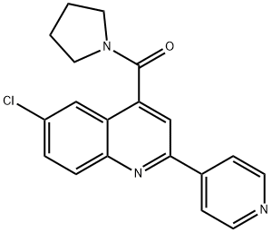 (6-chloro-2-pyridin-4-ylquinolin-4-yl)-pyrrolidin-1-ylmethanone Structure