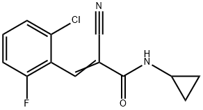 (E)-3-(2-chloro-6-fluorophenyl)-2-cyano-N-cyclopropylprop-2-enamide Structure