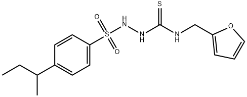 1-[(4-butan-2-ylphenyl)sulfonylamino]-3-(furan-2-ylmethyl)thiourea 구조식 이미지