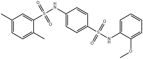 N-[4-[(2-methoxyphenyl)sulfamoyl]phenyl]-2,5-dimethylbenzenesulfonamide 구조식 이미지