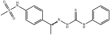 1-[(Z)-1-[4-(methanesulfonamido)phenyl]ethylideneamino]-3-phenylthiourea 구조식 이미지