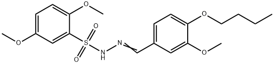 N-[(Z)-(4-butoxy-3-methoxyphenyl)methylideneamino]-2,5-dimethoxybenzenesulfonamide Structure