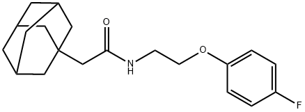 2-(1-adamantyl)-N-[2-(4-fluorophenoxy)ethyl]acetamide 구조식 이미지