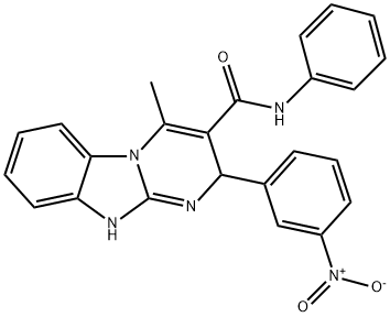 4-methyl-2-(3-nitrophenyl)-N-phenyl-2,10-dihydropyrimido[1,2-a]benzimidazole-3-carboxamide Structure