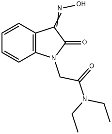 N,N-diethyl-2-[(3E)-3-hydroxyimino-2-oxoindol-1-yl]acetamide Structure