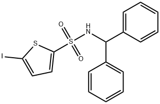 N-benzhydryl-5-iodothiophene-2-sulfonamide 구조식 이미지