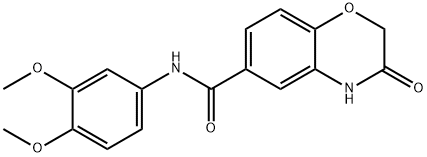 N-(3,4-dimethoxyphenyl)-3-oxo-4H-1,4-benzoxazine-6-carboxamide Structure