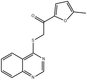 1-(5-methylfuran-2-yl)-2-quinazolin-4-ylsulfanylethanone 구조식 이미지