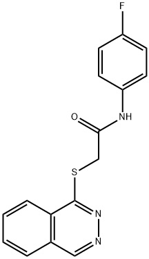 N-(4-fluorophenyl)-2-phthalazin-1-ylsulfanylacetamide 구조식 이미지