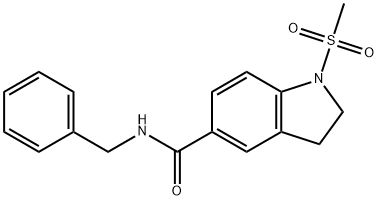 N-benzyl-1-methylsulfonyl-2,3-dihydroindole-5-carboxamide 구조식 이미지