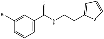 3-bromo-N-(2-thiophen-2-ylethyl)benzamide 구조식 이미지
