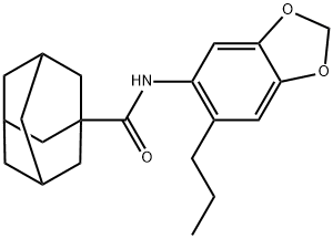 N-(6-propyl-1,3-benzodioxol-5-yl)adamantane-1-carboxamide Structure