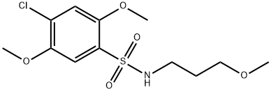 4-chloro-2,5-dimethoxy-N-(3-methoxypropyl)benzenesulfonamide 구조식 이미지