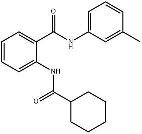 2-(cyclohexanecarbonylamino)-N-(3-methylphenyl)benzamide 구조식 이미지