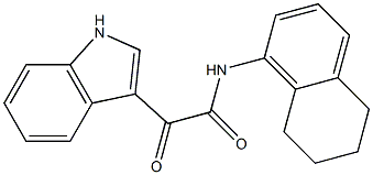 2-(1H-indol-3-yl)-2-oxo-N-(5,6,7,8-tetrahydronaphthalen-1-yl)acetamide 구조식 이미지