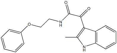 2-(2-methyl-1H-indol-3-yl)-2-oxo-N-(2-phenoxyethyl)acetamide 구조식 이미지
