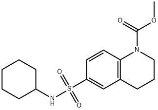 methyl 6-(cyclohexylsulfamoyl)-3,4-dihydro-2H-quinoline-1-carboxylate 구조식 이미지