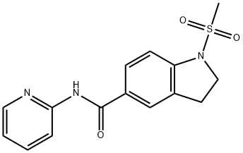 1-methylsulfonyl-N-pyridin-2-yl-2,3-dihydroindole-5-carboxamide 구조식 이미지