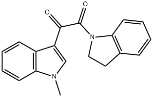 1-(2,3-dihydroindol-1-yl)-2-(1-methylindol-3-yl)ethane-1,2-dione 구조식 이미지