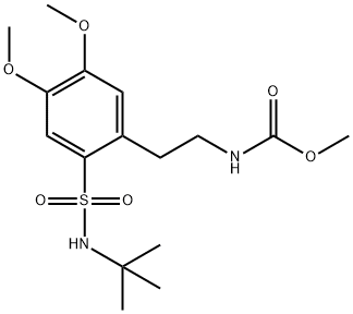methyl N-[2-[2-(tert-butylsulfamoyl)-4,5-dimethoxyphenyl]ethyl]carbamate 구조식 이미지