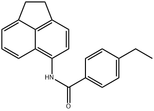 N-(1,2-dihydroacenaphthylen-5-yl)-4-ethylbenzamide 구조식 이미지