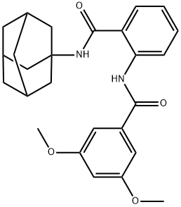 N-[2-(1-adamantylcarbamoyl)phenyl]-3,5-dimethoxybenzamide 구조식 이미지