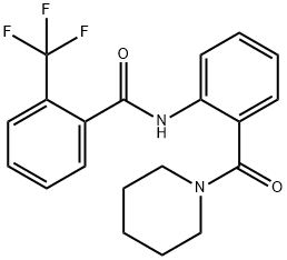 N-[2-(piperidine-1-carbonyl)phenyl]-2-(trifluoromethyl)benzamide 구조식 이미지