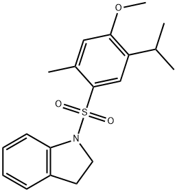 1-(4-methoxy-2-methyl-5-propan-2-ylphenyl)sulfonyl-2,3-dihydroindole 구조식 이미지