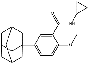 5-(1-adamantyl)-N-cyclopropyl-2-methoxybenzamide Structure