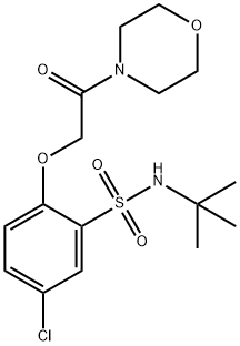 N-tert-butyl-5-chloro-2-(2-morpholin-4-yl-2-oxoethoxy)benzenesulfonamide Structure