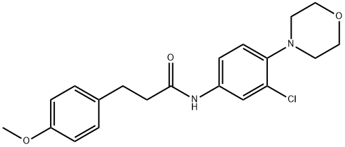 N-(3-chloro-4-morpholin-4-ylphenyl)-3-(4-methoxyphenyl)propanamide 구조식 이미지