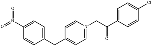 1-(4-chlorophenyl)-2-[4-[(4-nitrophenyl)methyl]pyridin-1-ium-1-yl]ethanone Structure