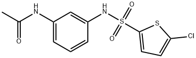 N-[3-[(5-chlorothiophen-2-yl)sulfonylamino]phenyl]acetamide 구조식 이미지