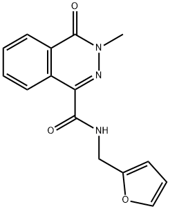 N-(furan-2-ylmethyl)-3-methyl-4-oxophthalazine-1-carboxamide 구조식 이미지