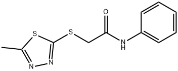 2-[(5-methyl-1,3,4-thiadiazol-2-yl)sulfanyl]-N-phenylacetamide Structure