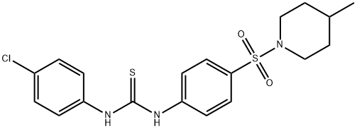 1-(4-chlorophenyl)-3-[4-(4-methylpiperidin-1-yl)sulfonylphenyl]thiourea 구조식 이미지