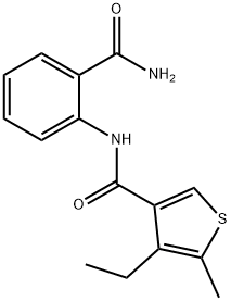 N-(2-carbamoylphenyl)-4-ethyl-5-methylthiophene-3-carboxamide Structure