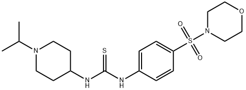 1-(4-morpholin-4-ylsulfonylphenyl)-3-(1-propan-2-ylpiperidin-4-yl)thiourea Structure