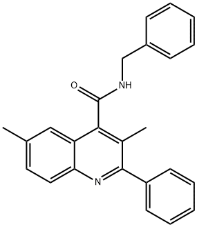 N-benzyl-3,6-dimethyl-2-phenylquinoline-4-carboxamide Structure